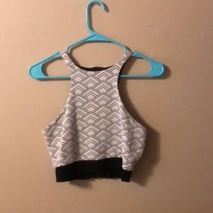 black and white crop top